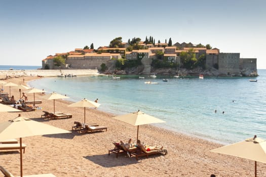 Montenegro, expensive hotels on island Sveti Stefan - Balkans