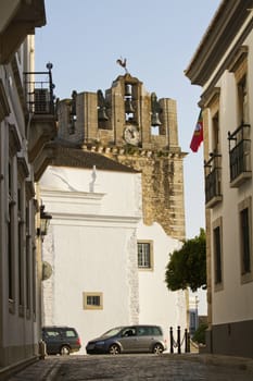 View of  the historical Church of Se located on the city of Faro, Portugal.