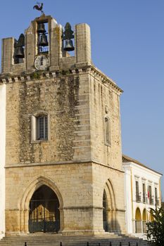 View of  the historical Church of Se located on the city of Faro, Portugal.