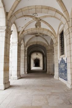 View of the Monastery Sao Vicente de Fora located on Lisbon, Portugal.