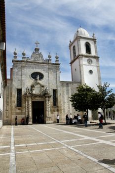 Wide view of the religious church of S� building of the city of Aveiro, Portugal.