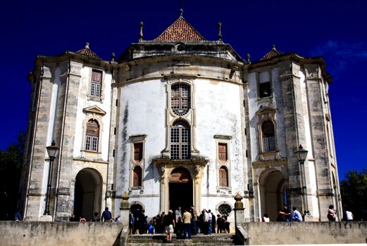 View of the frontal section of the Sr.Jesus da Pedra Sanctuary near Obidos Village, Portugal.