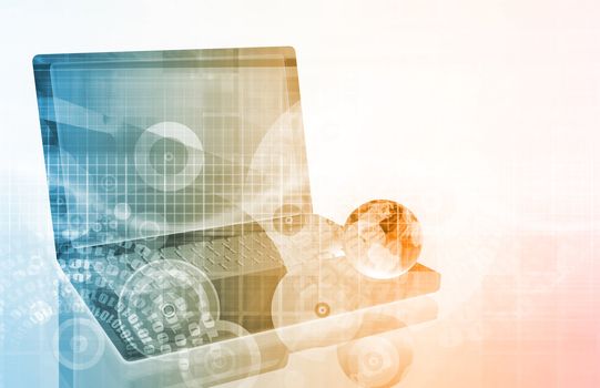 Network Security as a Art Abstract Background