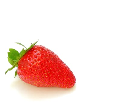 Strawberry isolated over white with copy space