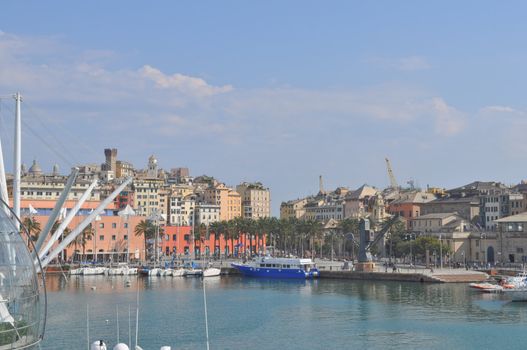 View of the Harbour in Genoa, Italy