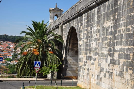 Historical water in the city of Lisbon built in the 18 th century, Portugal