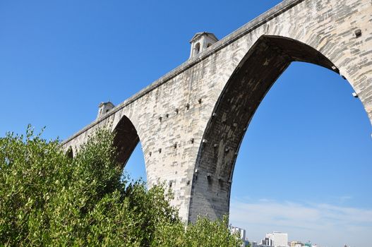 Historical water in the city of Lisbon built in the 18 th century, Portugal