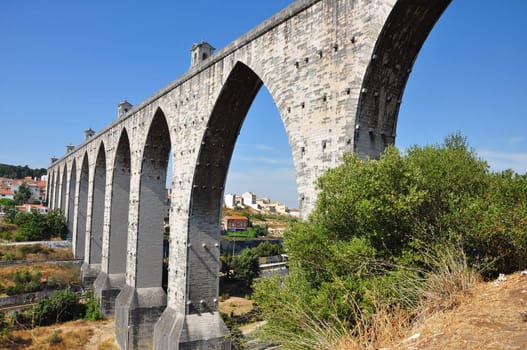 Historical water in the city of Lisbon built in the 18 th century, Portugal