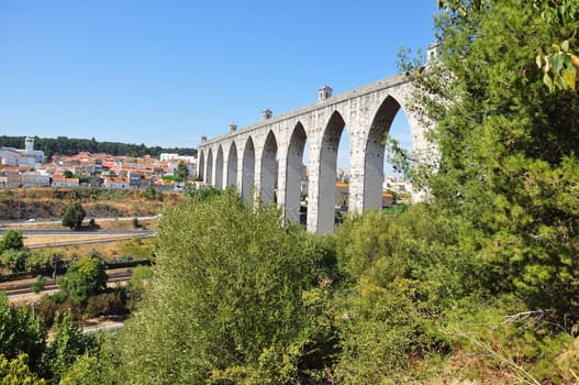 Historical water in the city of Lisbon built in the 18 th century, Portugal