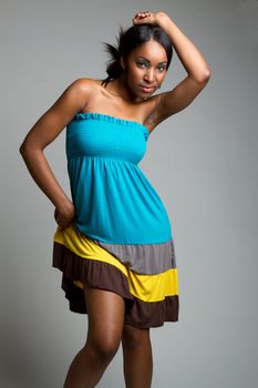 Beautiful young black fashion woman