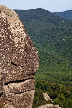 Views over valley in the Shenandoah on a climb of Old Rag