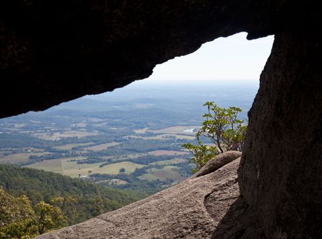 Views over valley in the Shenandoah on a climb of Old Rag