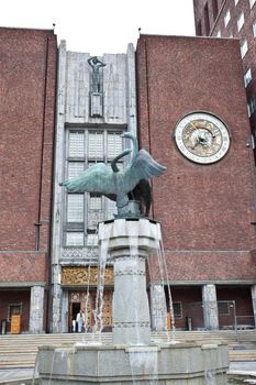 Oslo City Hall in central Oslo Norway