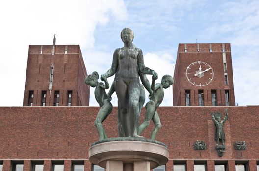 Oslo City Hall in central Oslo Norway