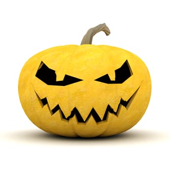 Image sinister pumpkins for Halloween on a white background