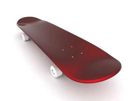 brand new skateboard, pictured on a white background