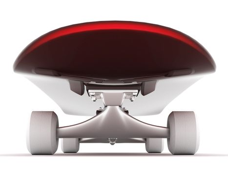 brand new skateboard, pictured on a white background