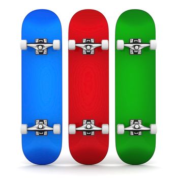 brand new skateboard, pictured on a white background