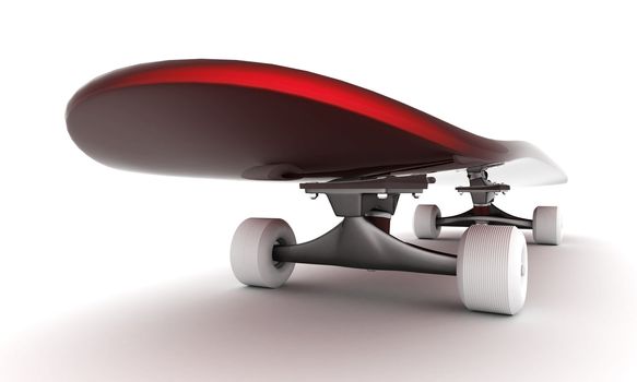 brand new skateboard, pictured on a white background