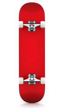 brand new skateboard, pictured on a white background