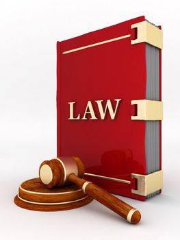beautiful image of judicial attributes on a white background