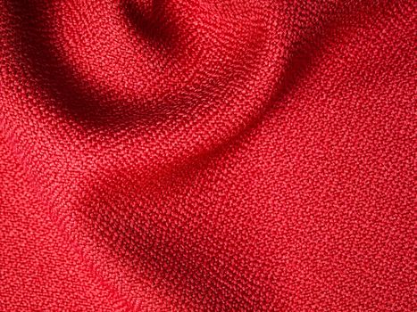 Red fabric texture sample for interior design