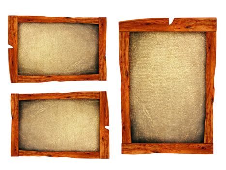 Image of a wooden frame with an old cloth