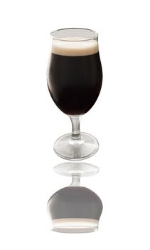 Close up of a glass of irish stout