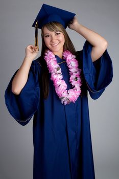 Beautiful high school graduation girl