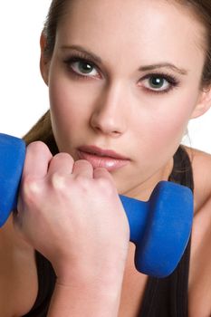 Beautiful fitness woman closeup