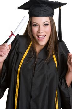 Beautiful excited graduation girl