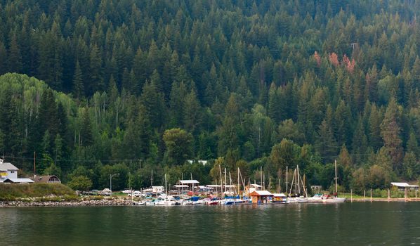a lake side marina in BC canda