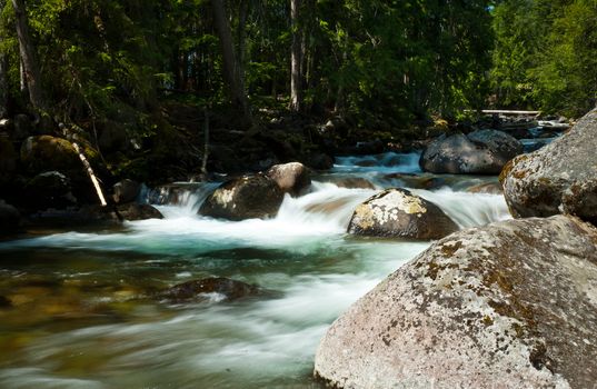 a fast flowing river in canda