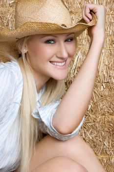 Pretty smiling country girl
