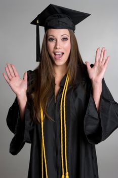 Beautiful young graduation woman