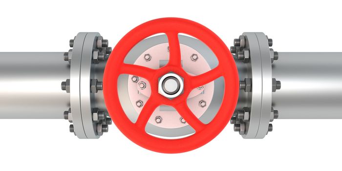 Top view of powerful valve