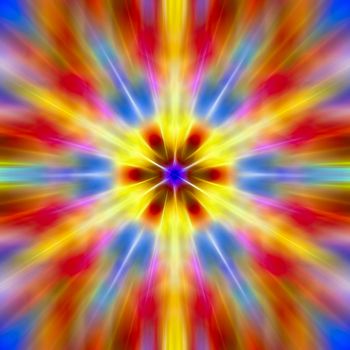 Star background in red, yellow and blue tones. High resolution abstract image
