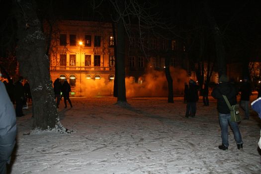 Demonstration In Oslo 11.01.09 against Israel way to handle the conflict against Palestine. Many foreigner teenagers was "out of control" and attacking police and destroying shops.