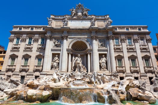 The Trevi Fountain (Fontana die Trevi) in Rome, Italy