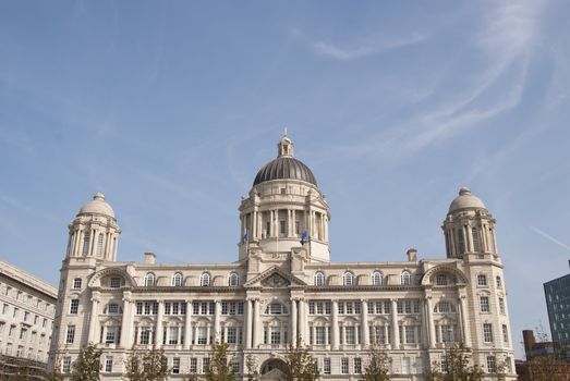 The Historic Port of Liverpool Building with its Domes and Ornate Architecture