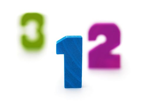 Three figures isolated on a white background