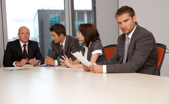 business team meeting in office