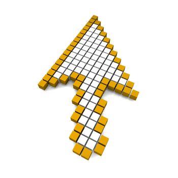 Computer arrow cursor 3d rendered illustration