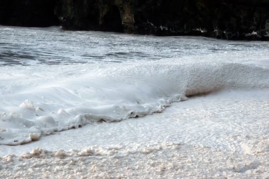 sweeping waves during a storm of the west coast of ireland