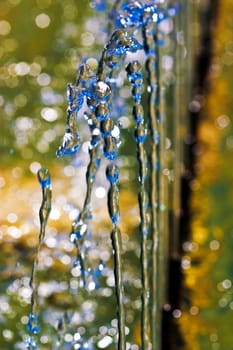 city series: watre fountain in a hot day