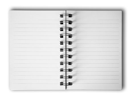 Blank two face white paper notebook