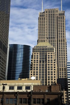 Downtown Chicago Buildings - summer time