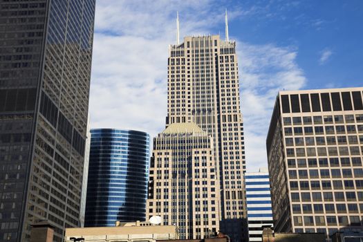 Downtown Chicago Buildings - summer time