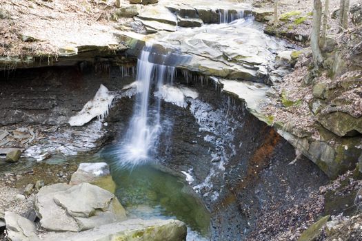 Winter in Ohio - Blue Hen Falls.