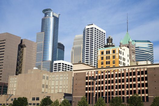 Colorful Buildings in Minneapolis, Minnesota.